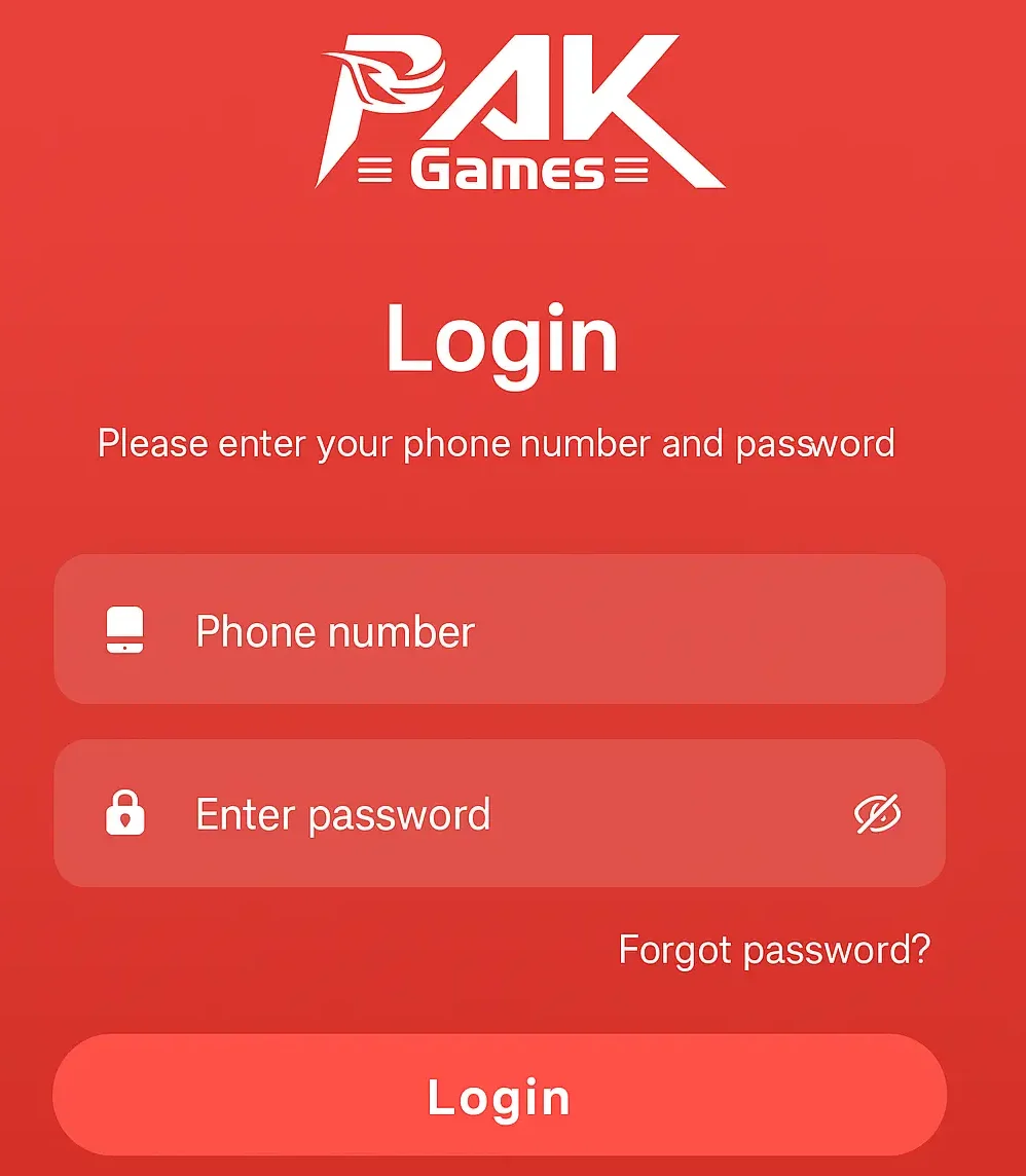 Pak Games Login